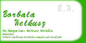 borbala welkusz business card
