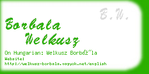 borbala welkusz business card